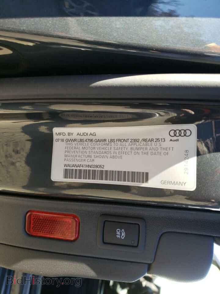 2017 AUDI A4 - VIN: WAUANAF41HN028052 - Фото 10
