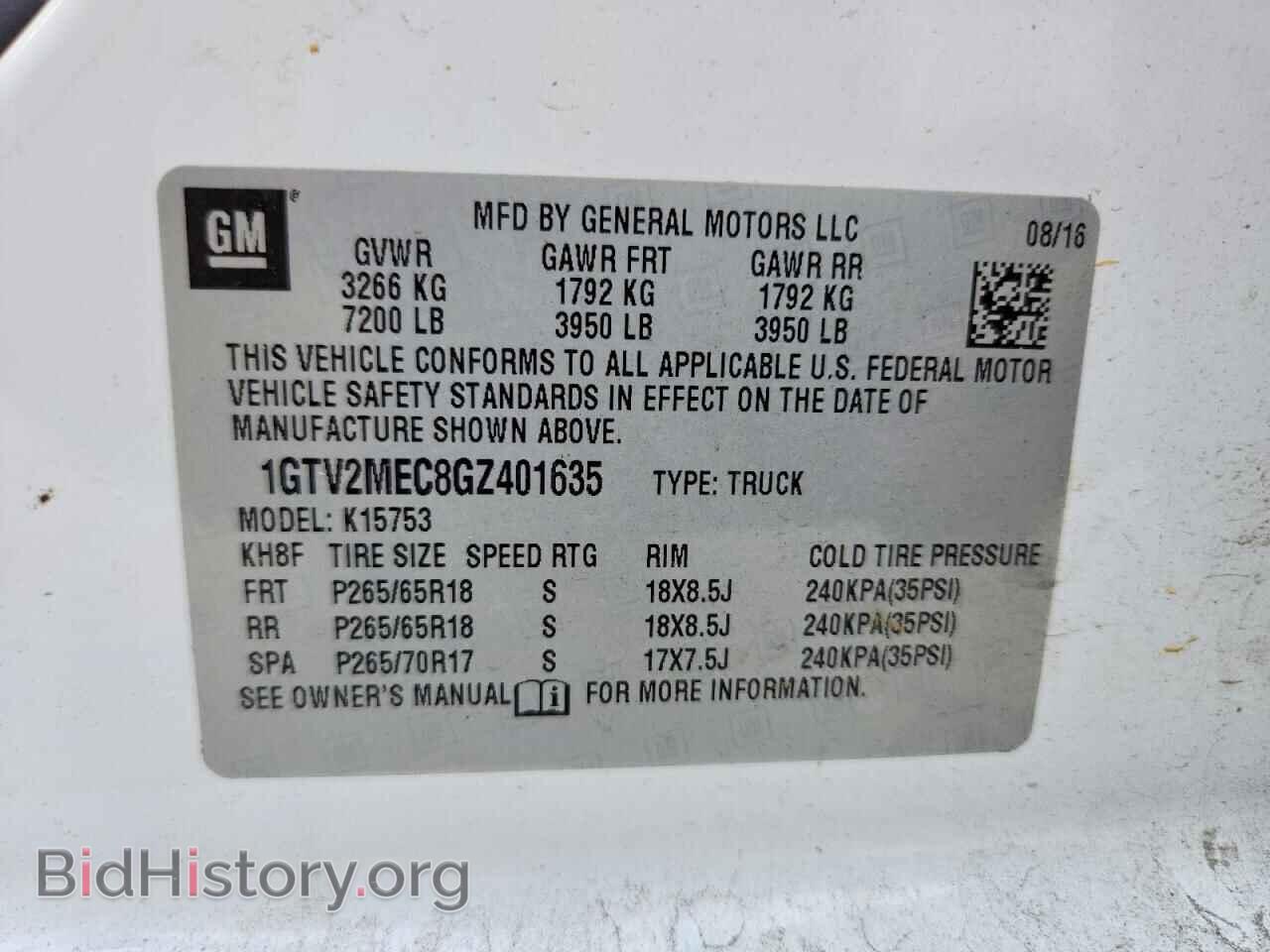 2016 GMC SIERRA - VIN: 1GTV2MEC8GZ401635 - Photo 12