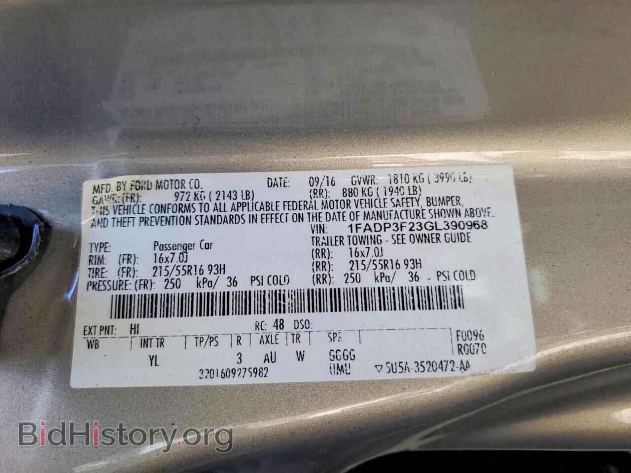 2016 FORD FOCUS - VIN: 1FADP3F23GL390968 - Photo 13
