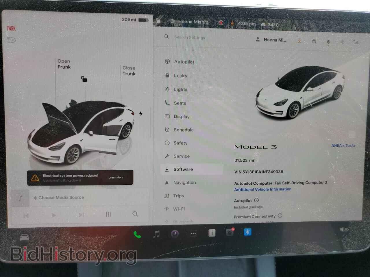 2022 TESLA MODEL 3 - VIN: 5YJ3E1EA1NF349036 - Фото 9