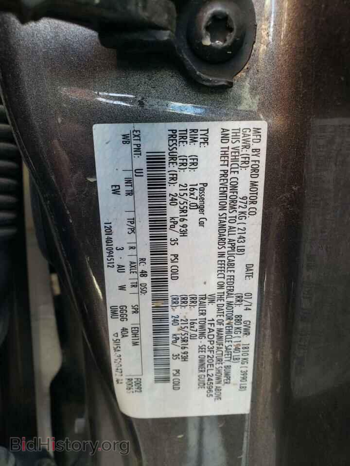 2014 FORD FOCUS - VIN: 1FADP3F20EL245965 - Фото 12
