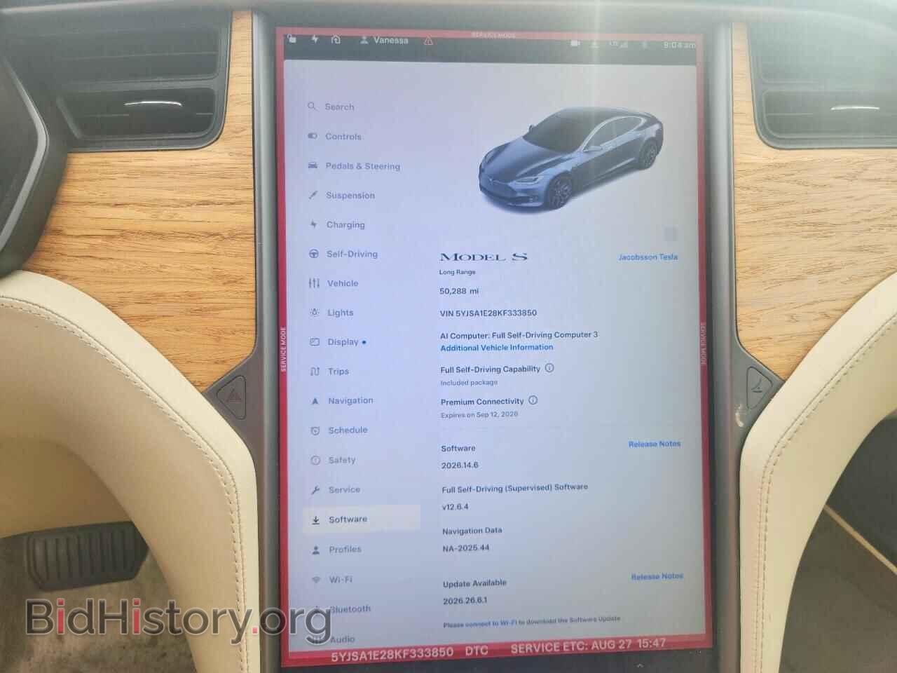 2019 TESLA MODEL S - VIN: 5YJSA1E28KF333850 - Photo 9