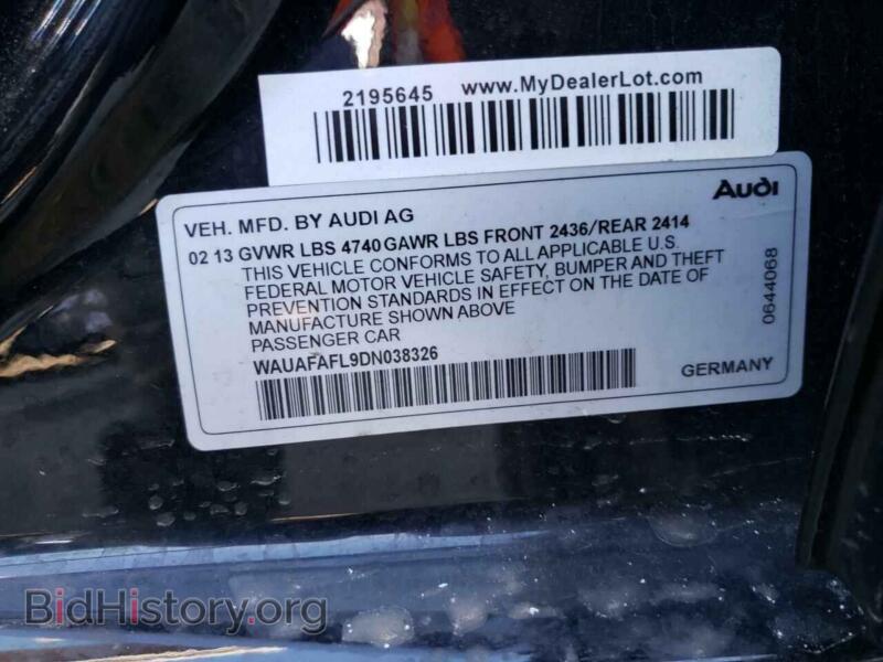 2013 Audi A4 (VIN WAUAFAFL9DN038326) — photo 10 of 10