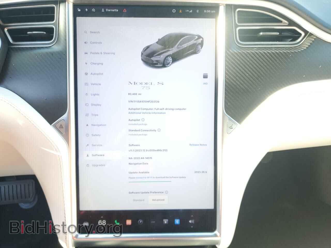 2017 TESLA MODEL S - VIN: 5YJSA1E10HF203139 - Фото 9