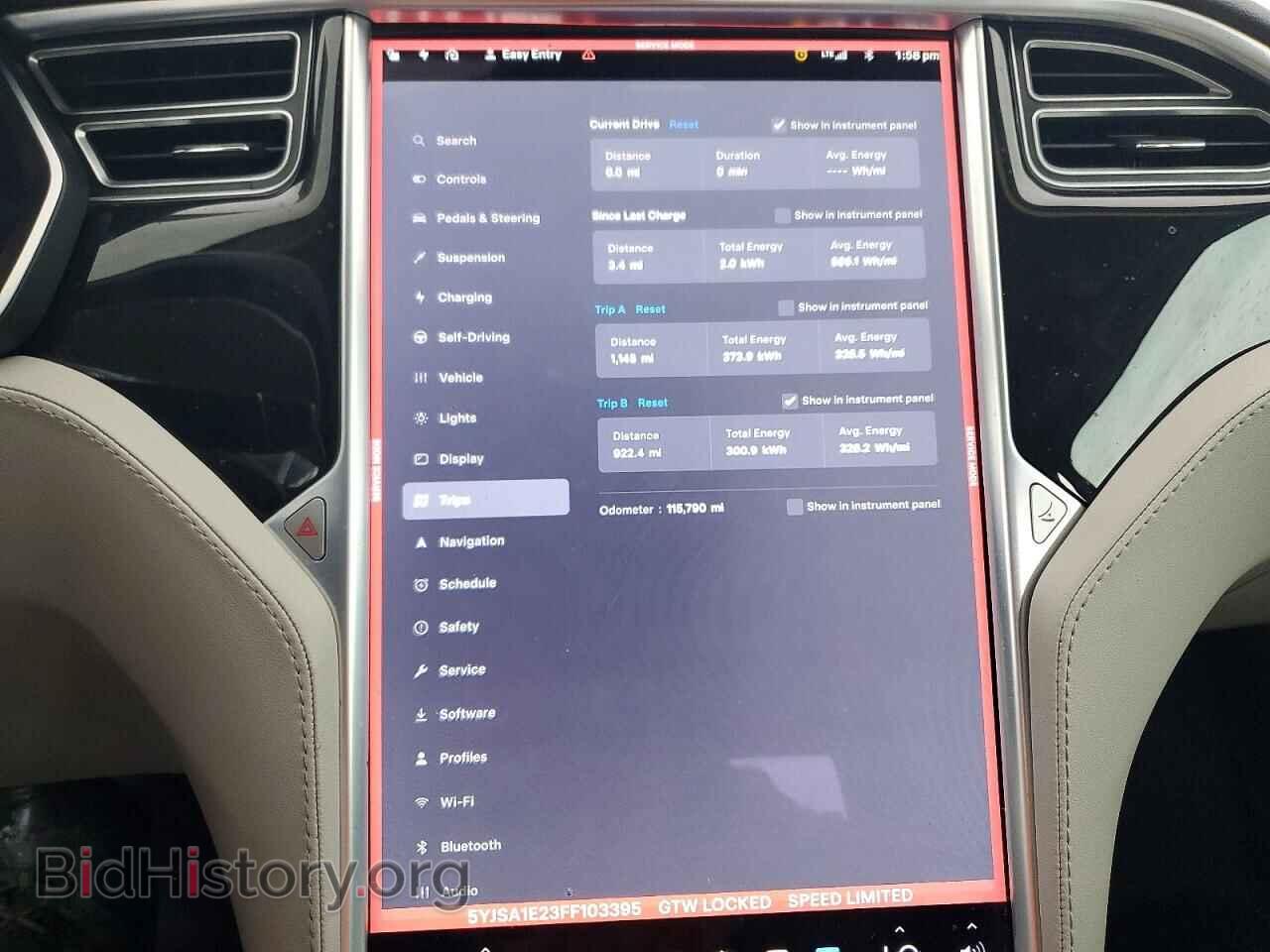 2015 TESLA MODEL S - VIN: 5YJSA1E23FF103395 - Фото 9