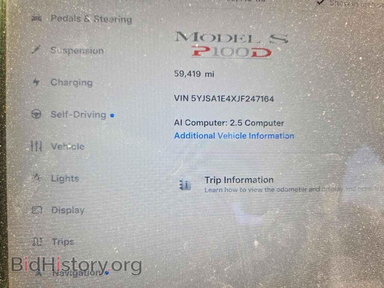 2018 TESLA MODEL S - VIN: 5YJSA1E4XJF247164 - Photo 9