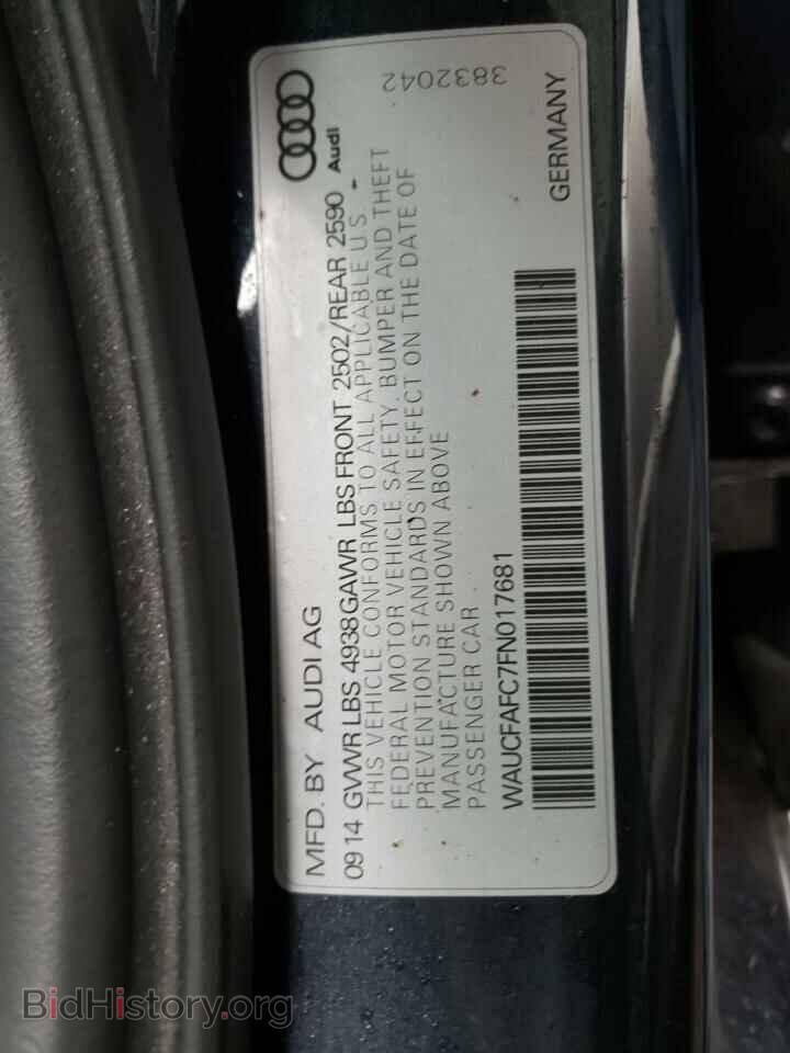 2015 AUDI A6 - VIN: WAUCFAFC7FN017681 - Фото 10