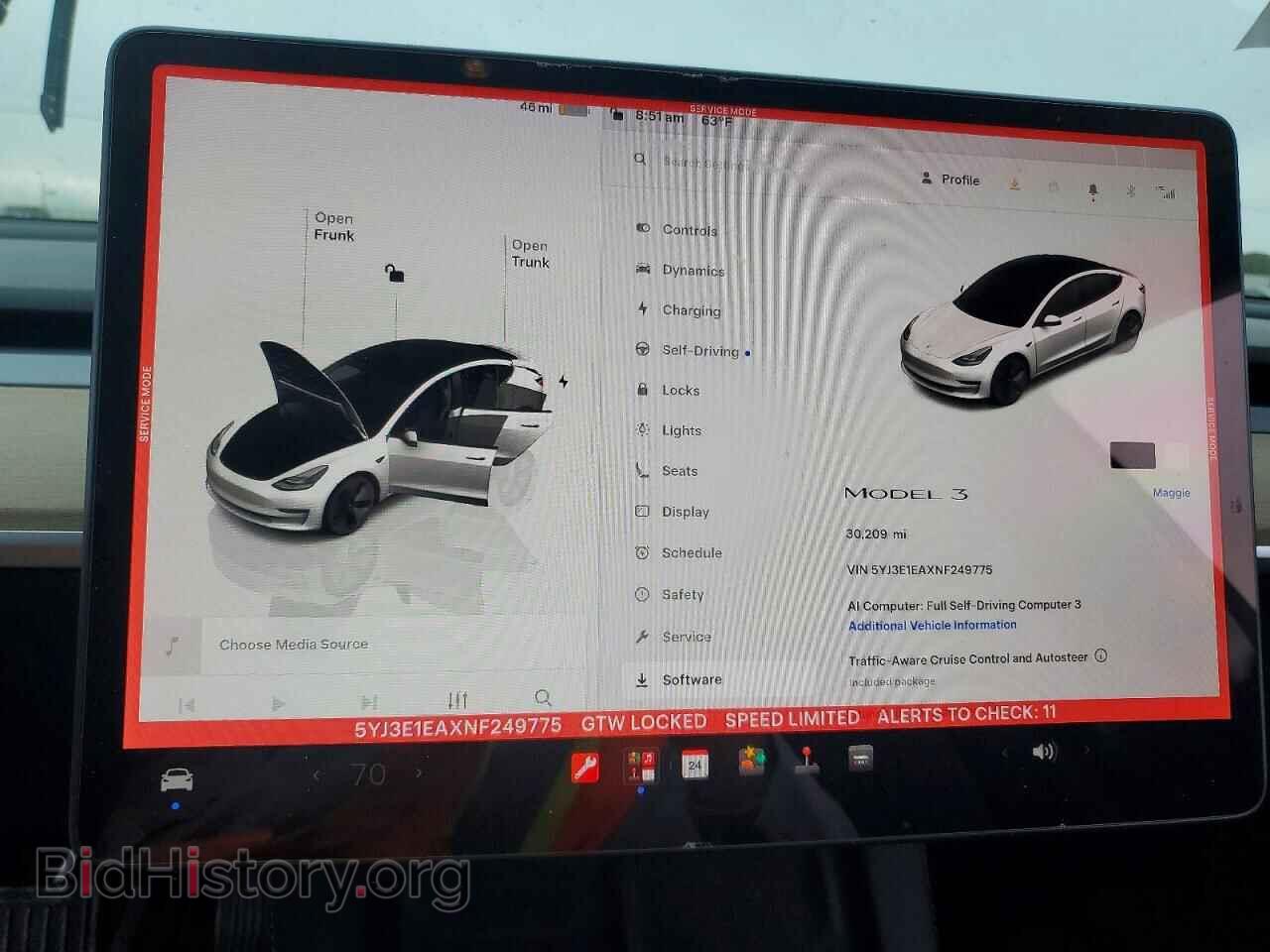 2022 TESLA MODEL 3 - VIN: 5YJ3E1EAXNF249775 - Фото 9