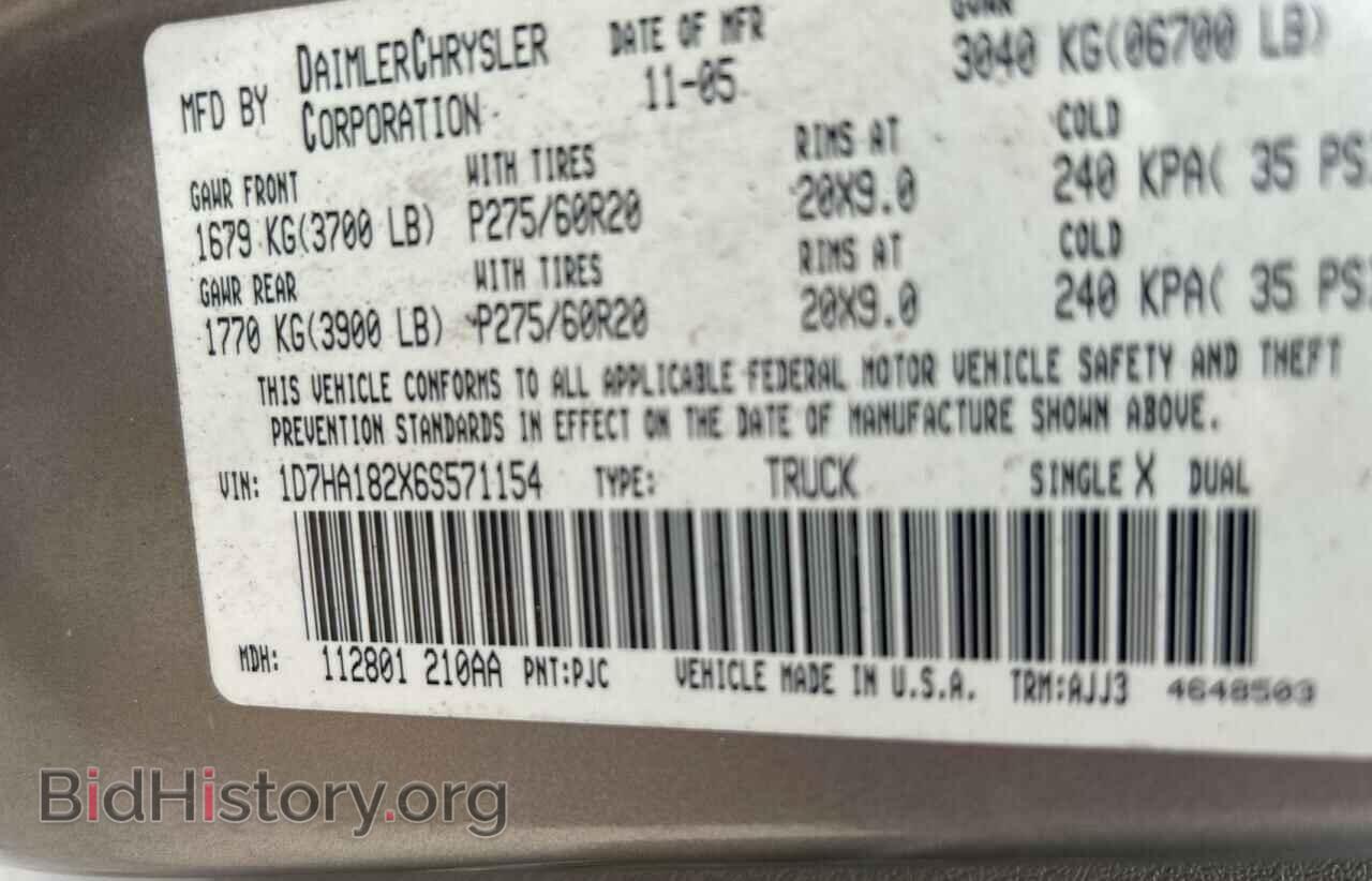 2006 DODGE RAM 1500 - VIN: 1D7HA182X6S571154 - Фото 10