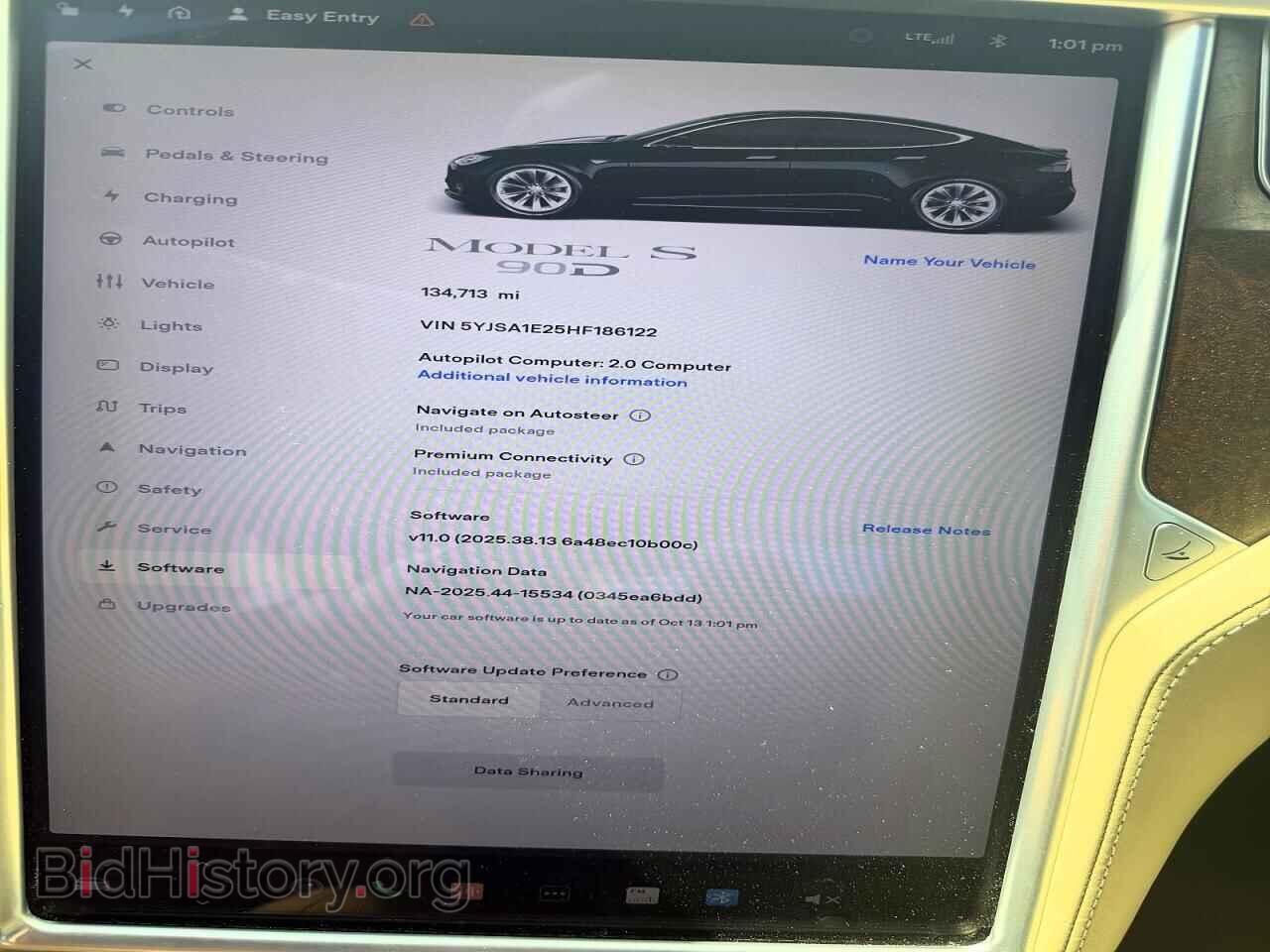 2017 TESLA MODEL S - VIN: 5YJSA1E25HF186122 - Photo 9