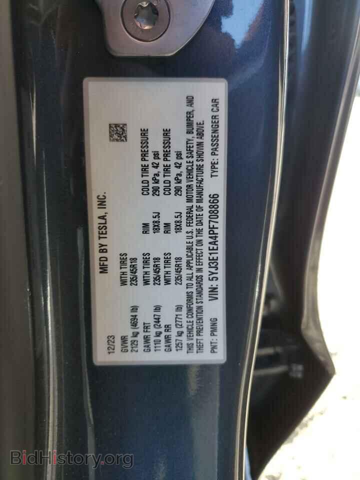 2023 TESLA MODEL 3 - VIN: 5YJ3E1EA4PF708866 - Photo 12