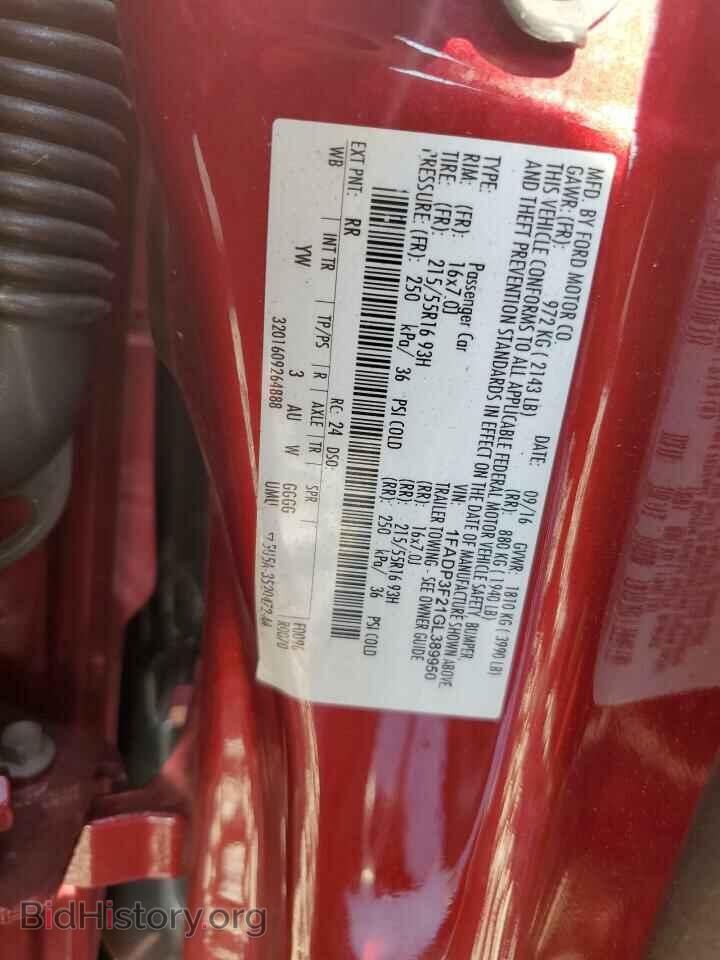 2016 FORD FOCUS - VIN: 1FADP3F21GL389950 - Фото 12