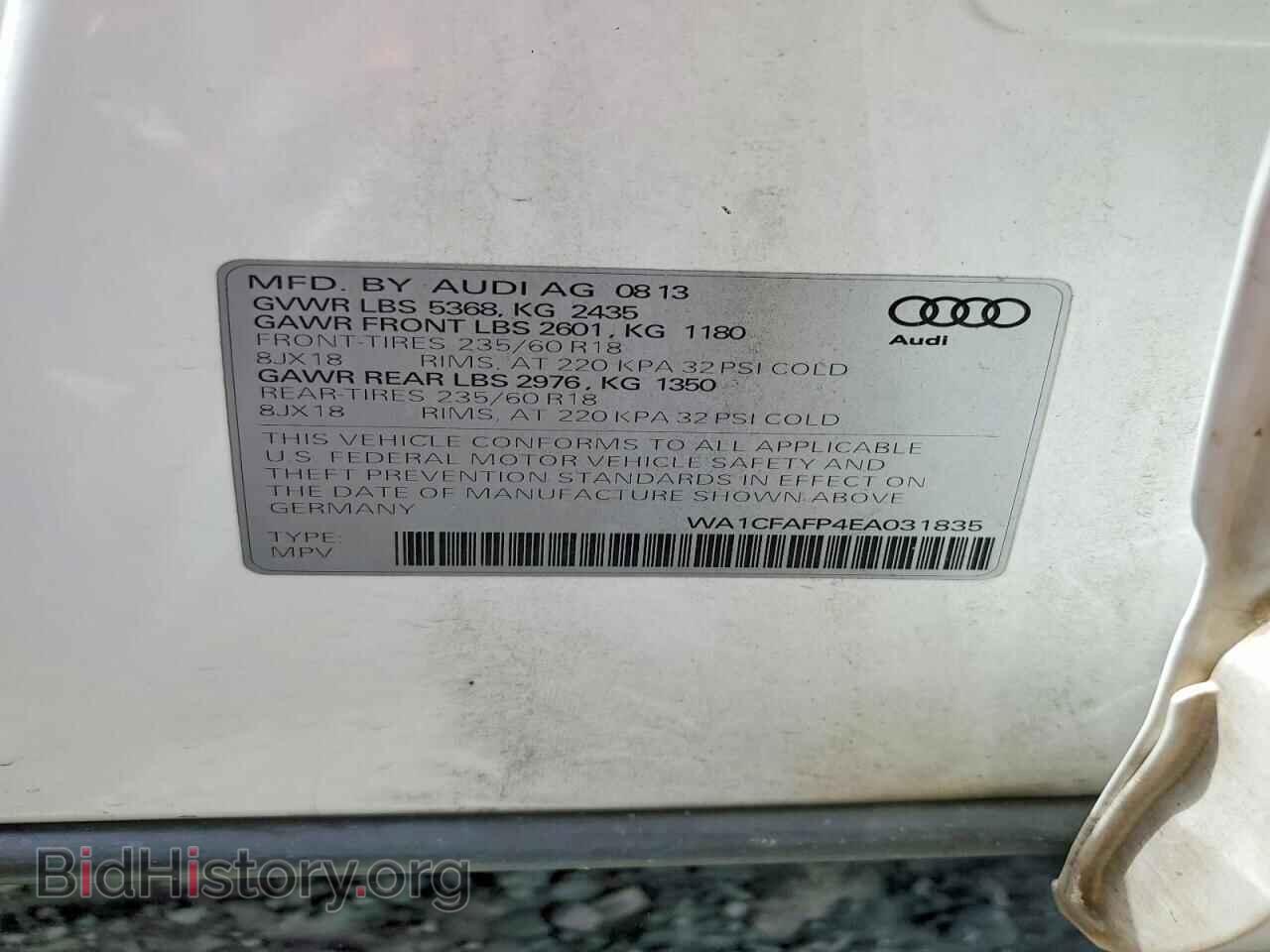 2014 AUDI Q5 - VIN: WA1CFAFP4EA031835 - Photo 13