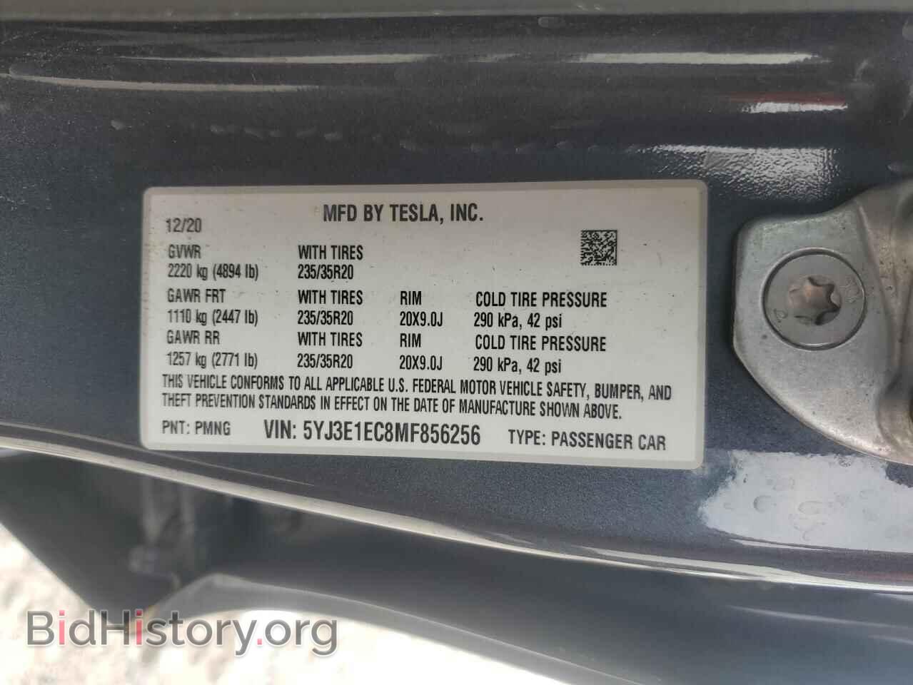 2021 TESLA MODEL 3 - VIN: 5YJ3E1EC8MF856256 - Photo 12