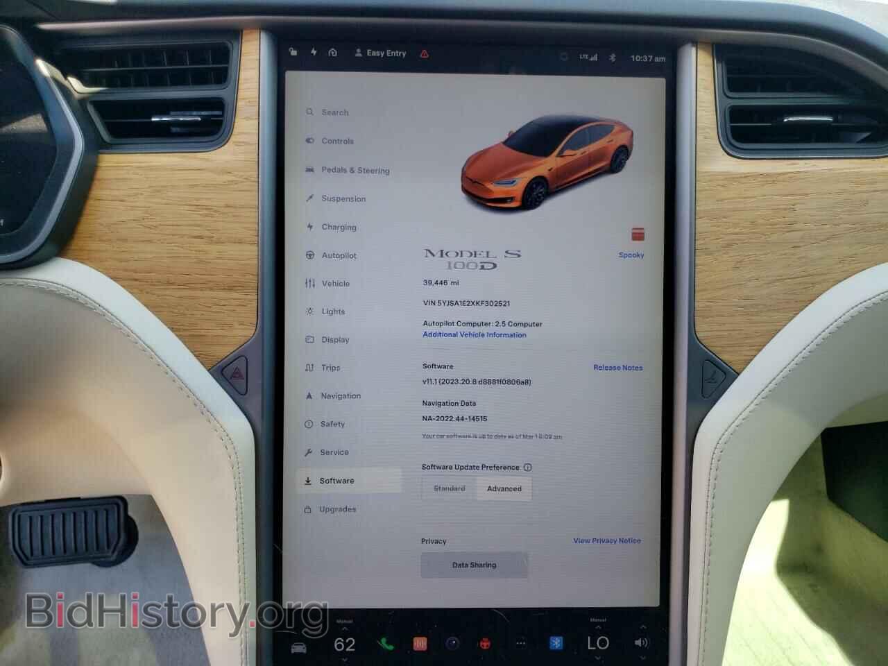 2019 TESLA MODEL S - VIN: 5YJSA1E2XKF302521 - Фото 9