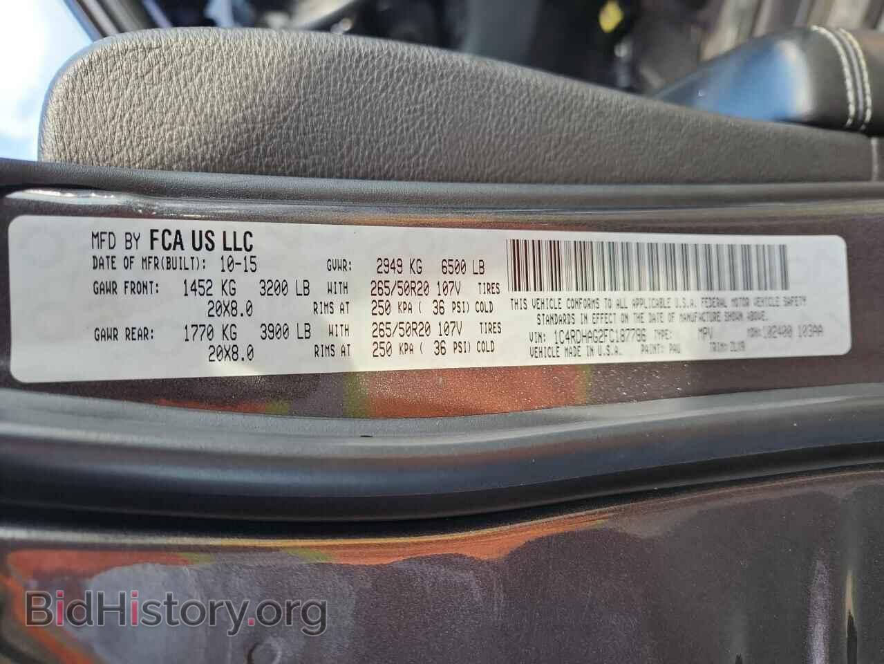 2015 DODGE DURANGO - VIN: 1C4RDHAG2FC187786 - Photo 13