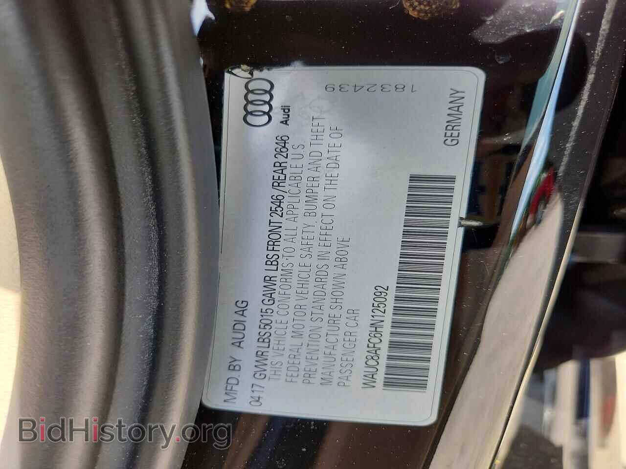 2017 AUDI A6 - VIN: WAUC8AFC6HN125092 - Фото 13