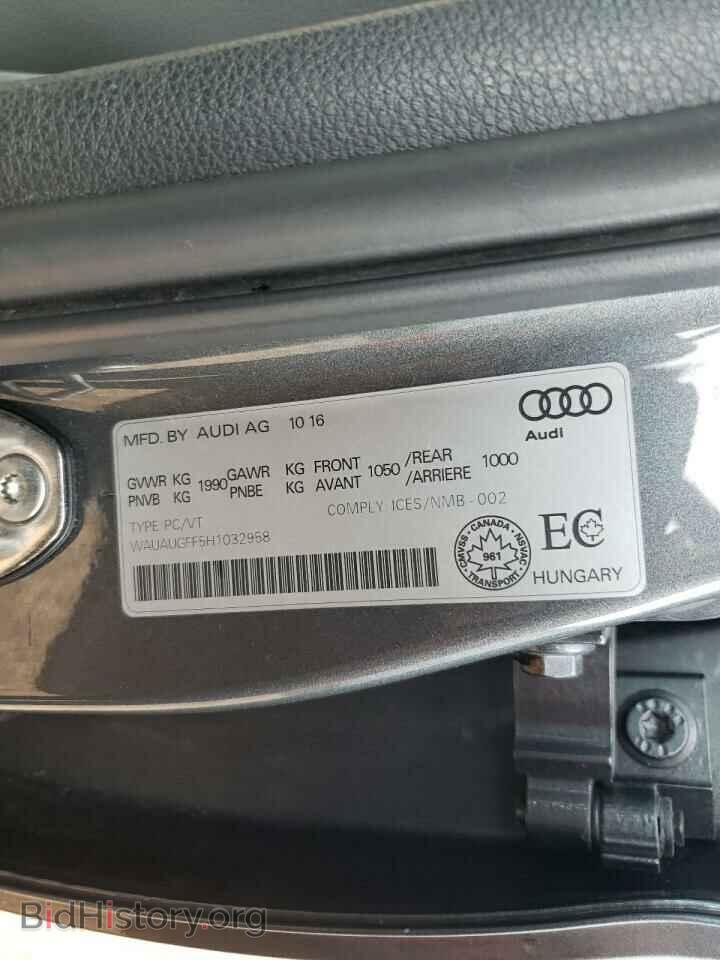 2017 AUDI A3 - VIN: WAUAUGFF5H1032958 - Фото 12