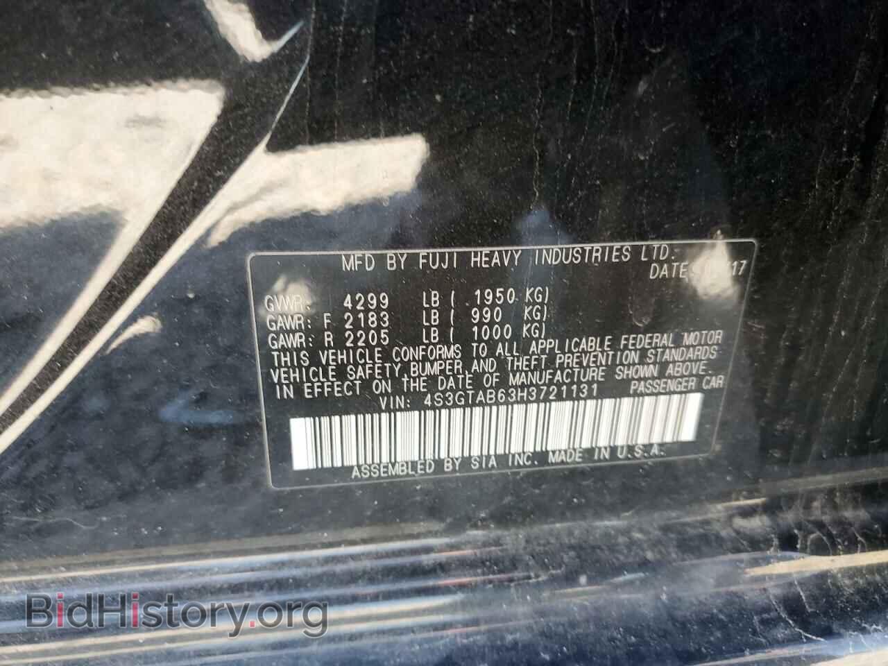 2017 SUBARU IMPREZA - VIN: 4S3GTAB63H3721131 - Фото 12