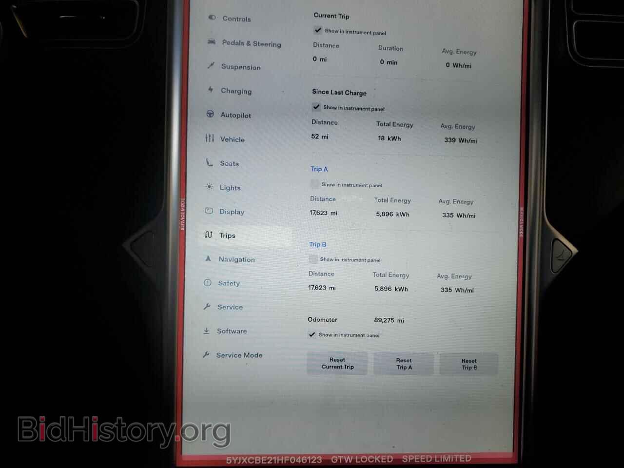 2017 TESLA MODEL X - VIN: 5YJXCBE21HF046123 - Фото 9