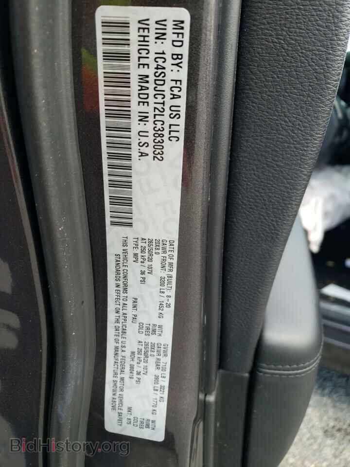 2020 DODGE DURANGO - VIN: 1C4SDJCT2LC383032 - Фото 10