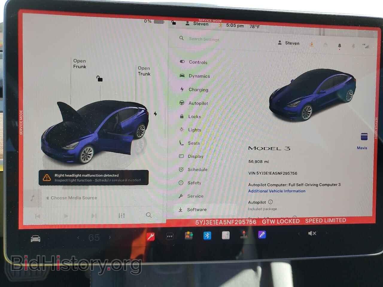 2022 TESLA MODEL 3 - VIN: 5YJ3E1EA5NF295756 - Photo 9