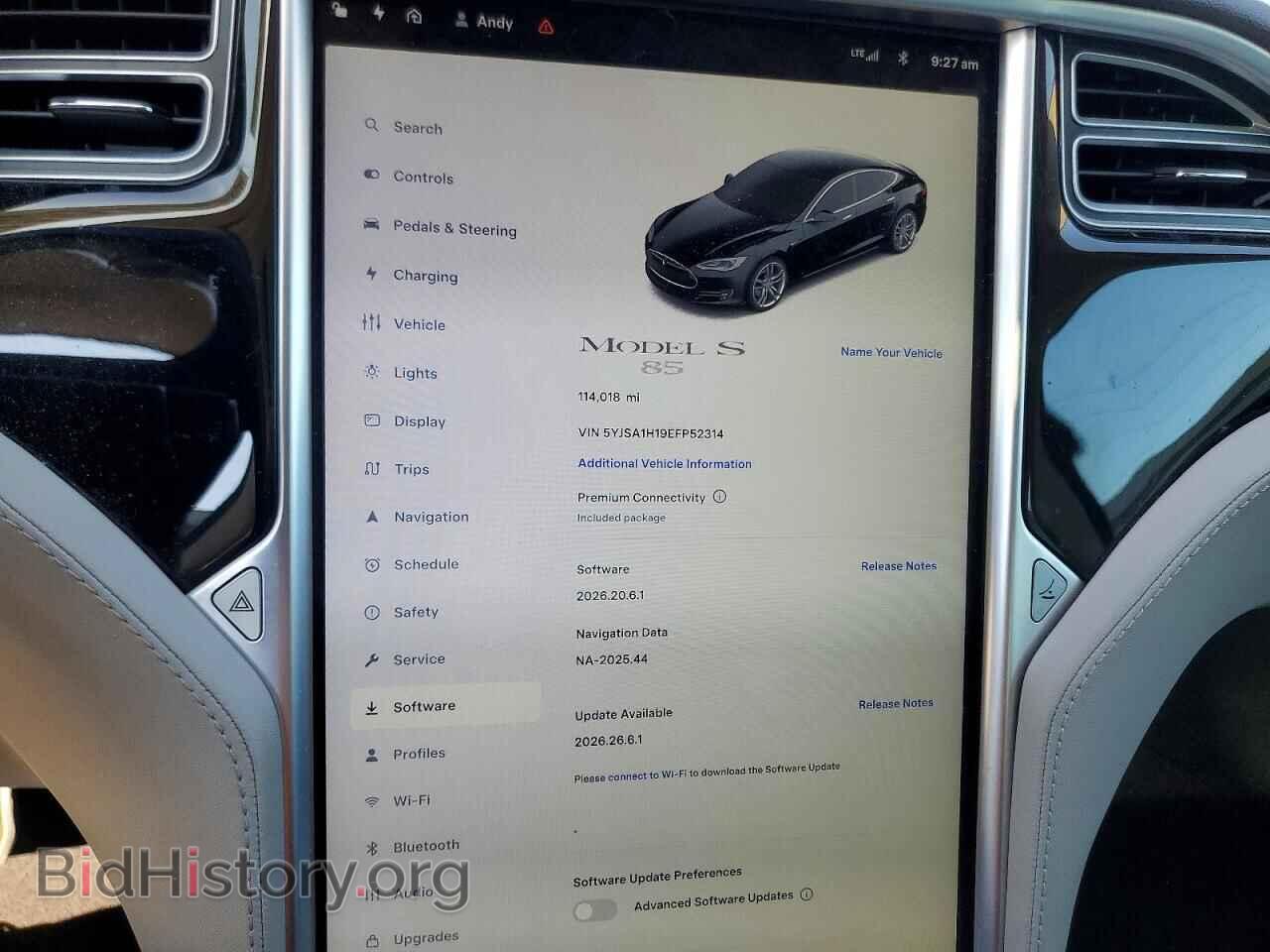2014 TESLA MODEL S - VIN: 5YJSA1H19EFP52314 - Photo 9