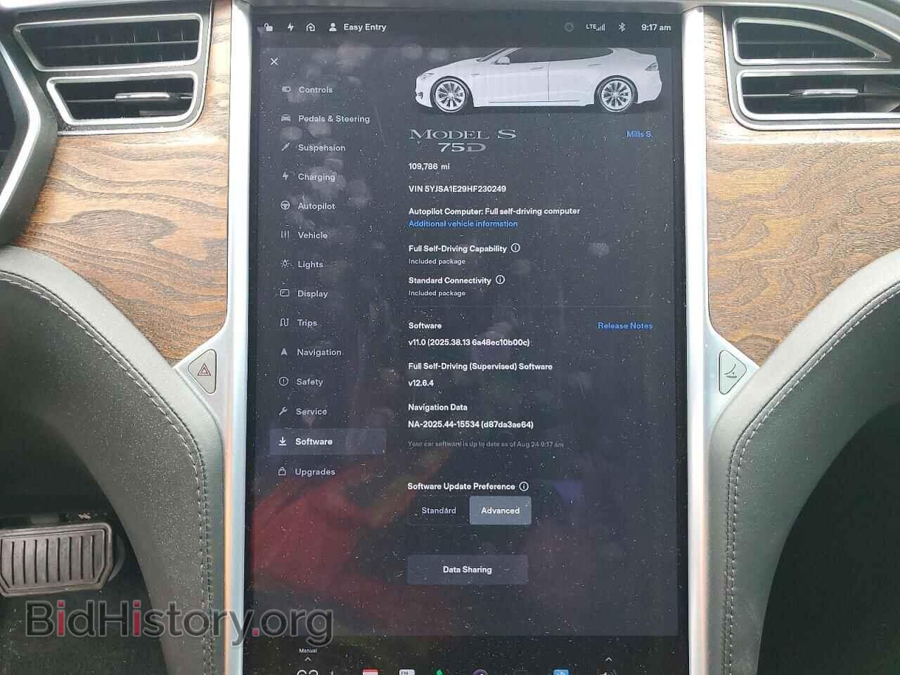 2017 TESLA MODEL S - VIN: 5YJSA1E29HF230249 - Photo 9