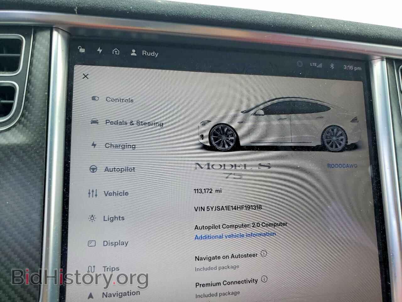 2017 TESLA MODEL S - VIN: 5YJSA1E14HF191318 - Фото 9