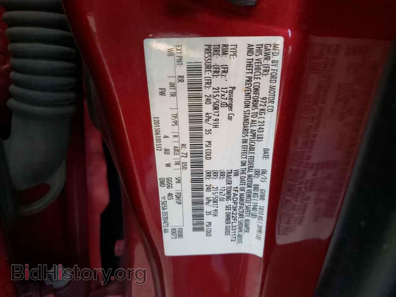 2015 FORD FOCUS - VIN: 1FADP3K22FL331172 - Фото 10