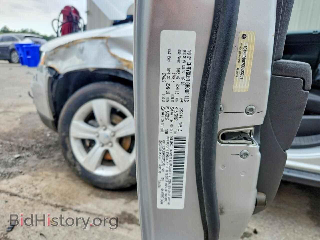 2012 JEEP COMPASS - VIN: 1C4NJDBB2CD633251 - Фото 12