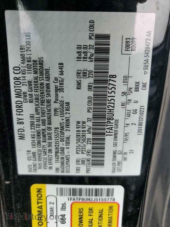 2018 FORD ALL Models - VIN: 1FATP8UH2J5155778 - Photo 13