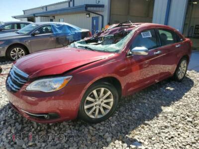 2013 Chrysler 200 Limited, красный — VIN 1C3CCBCG7DN526065, Copart