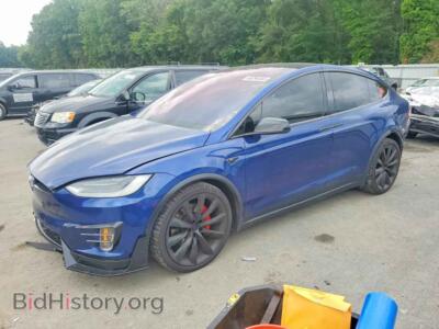 2016 Tesla MODEL X, синий — VIN 5YJXCAE40GF019697, Copart