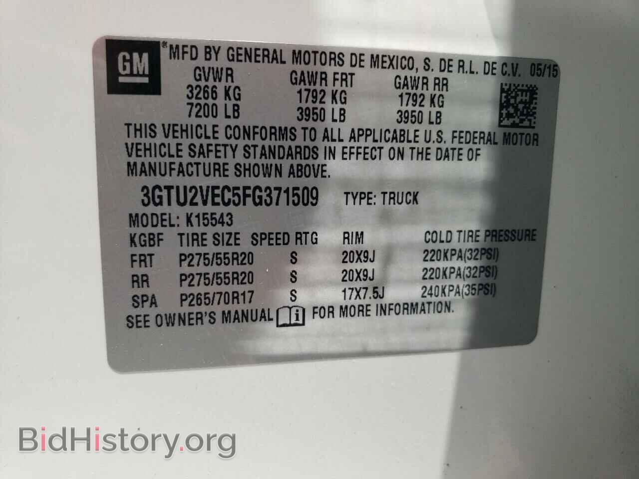 2015 GMC SIERRA - VIN: 3GTU2VEC5FG371509 - Photo 13