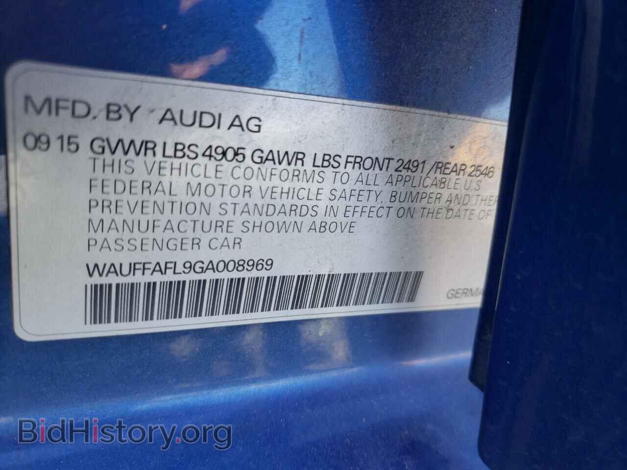 2016 AUDI A4 - VIN: WAUFFAFL9GA008969 - Фото 10