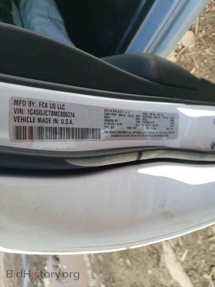 2021 DODGE DURANGO - VIN: 1C4SDJCT8MC806374 - Фото 10