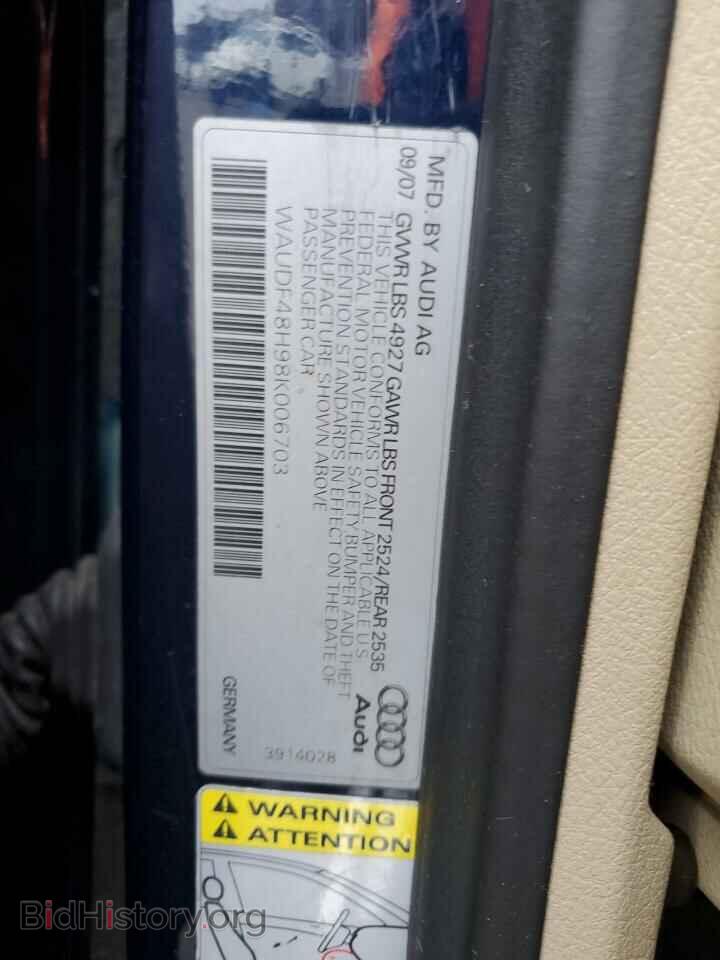 2008 AUDI A4 - VIN: WAUDF48H98K006703 - Фото 10