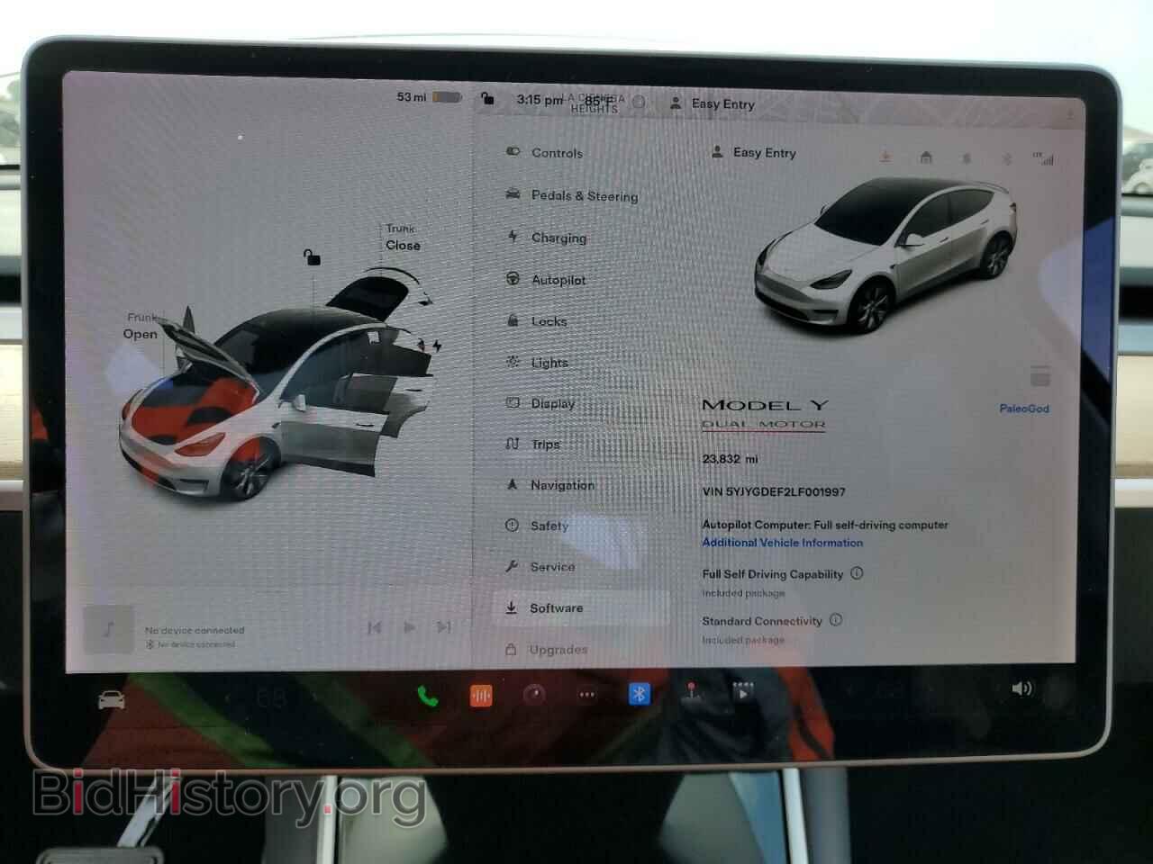 2020 TESLA MODEL Y - VIN: 5YJYGDEF2LF001997 - Фото 9