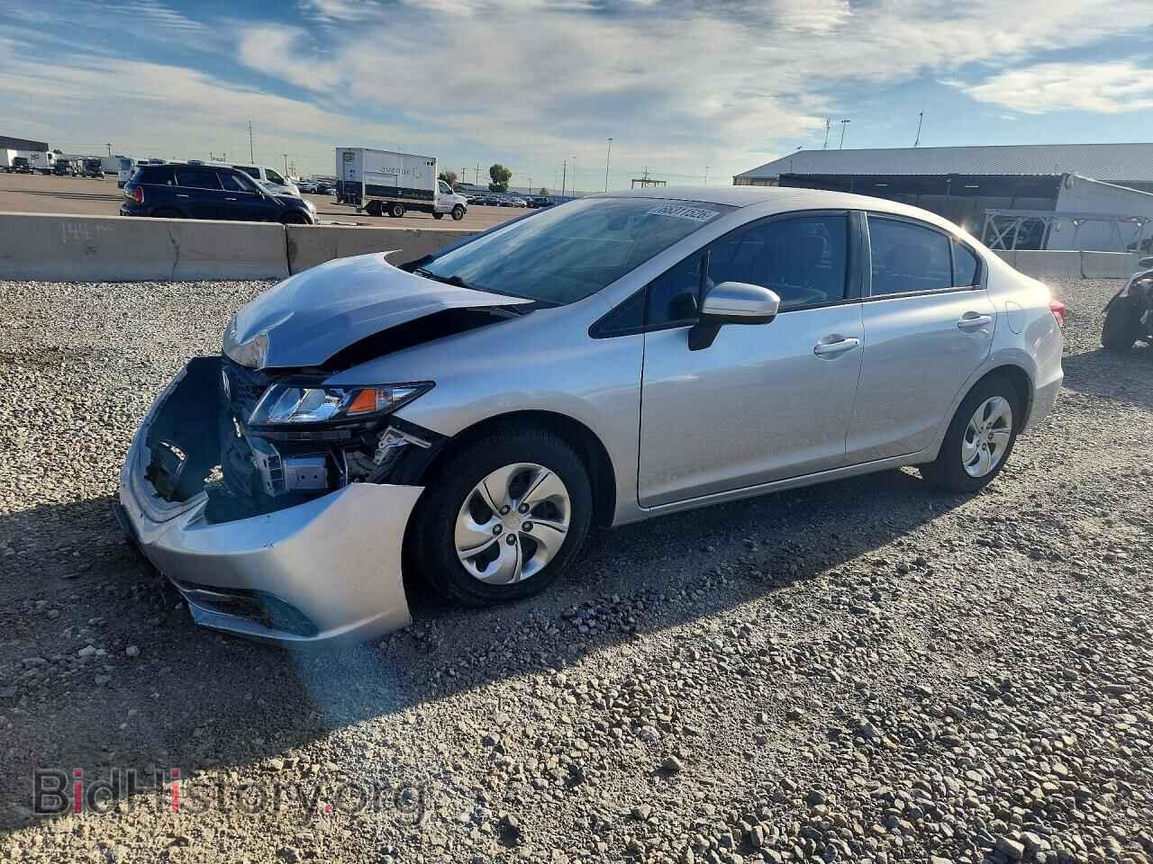 2014 Honda CIVIC LX (VIN 2HGFB2F53EH500032) — photo 1 of 14, Copart, damage: front end