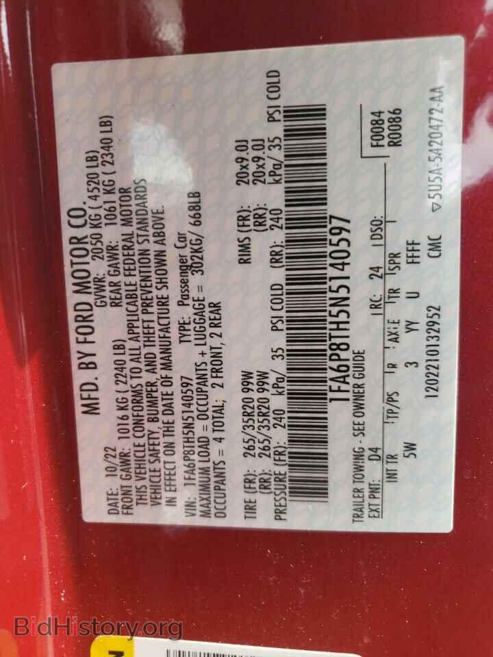 2022 FORD ALL Models - VIN: 1FA6P8TH5N5140597 - Photo 12
