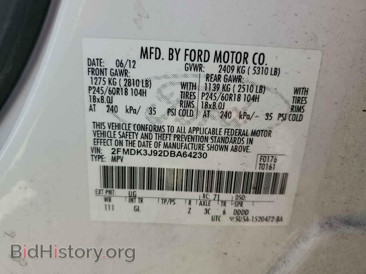 2013 FORD EDGE - VIN: 2FMDK3J92DBA64230 - Photo 13