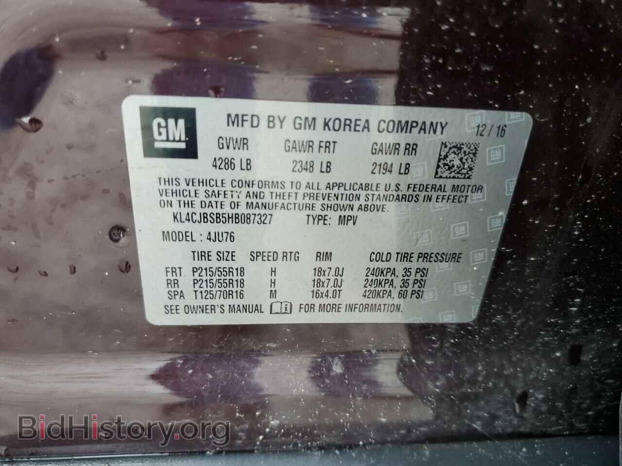 2017 BUICK ENCORE - VIN: KL4CJBSB5HB087327 - Фото 12