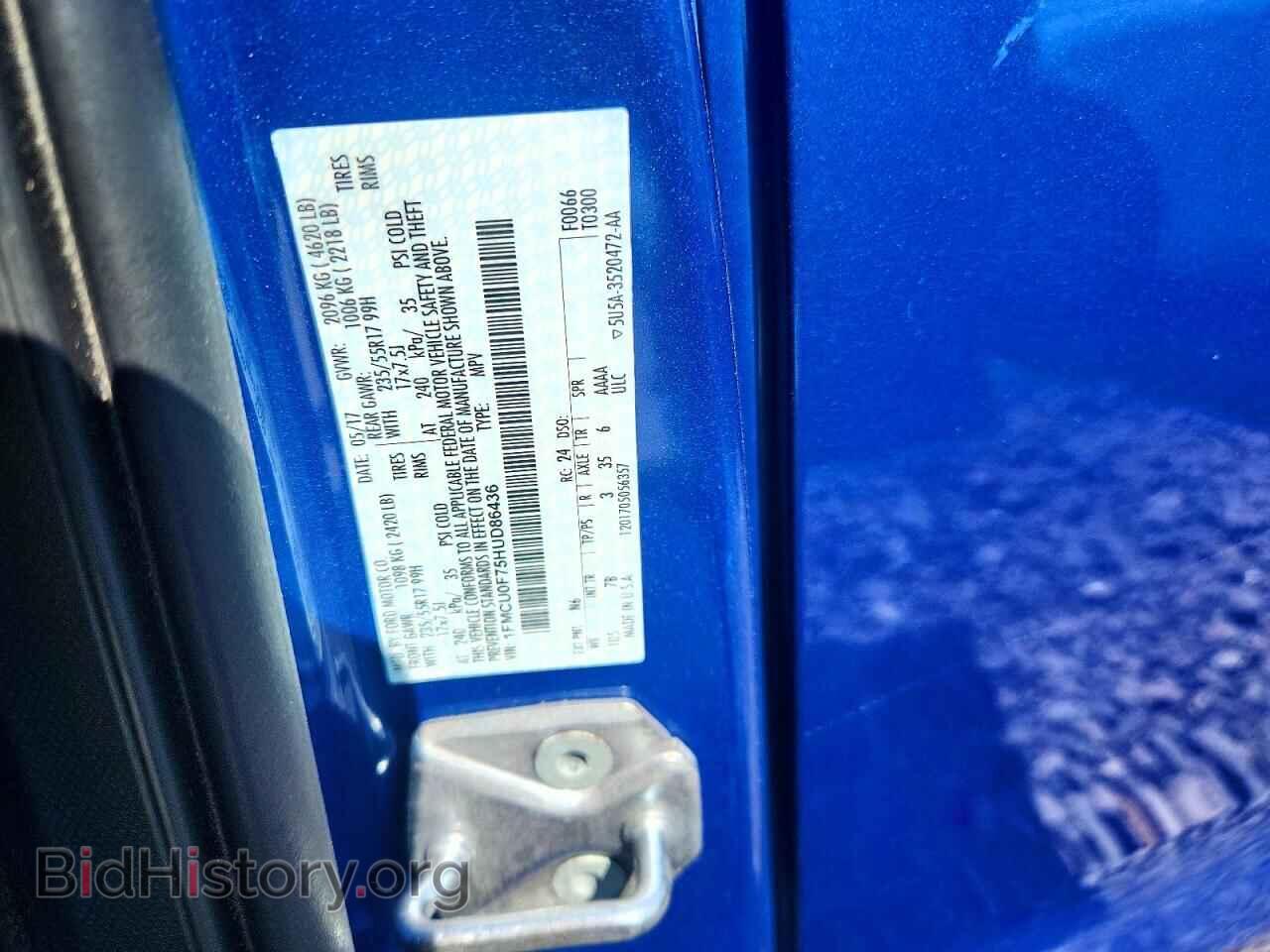 2017 FORD ESCAPE - VIN: 1FMCU0F75HUD86436 - Photo 12