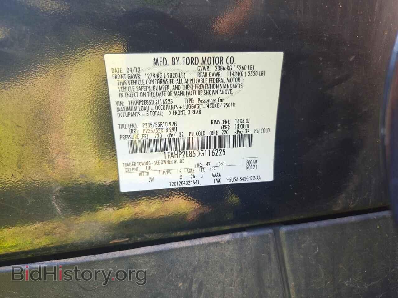 2013 FORD TAURUS - VIN: 1FAHP2E85DG116225 - Photo 10