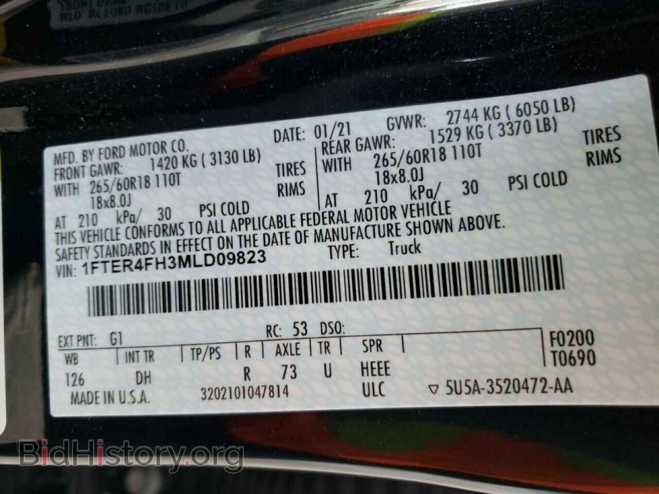 2021 FORD RANGER - VIN: 1FTER4FH3MLD09823 - Фото 10