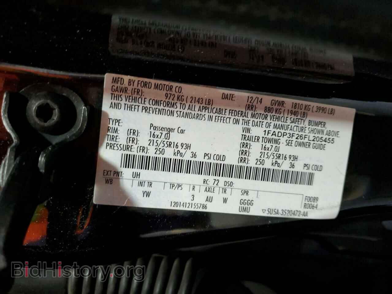 2015 FORD FOCUS - VIN: 1FADP3F26FL205455 - Фото 12
