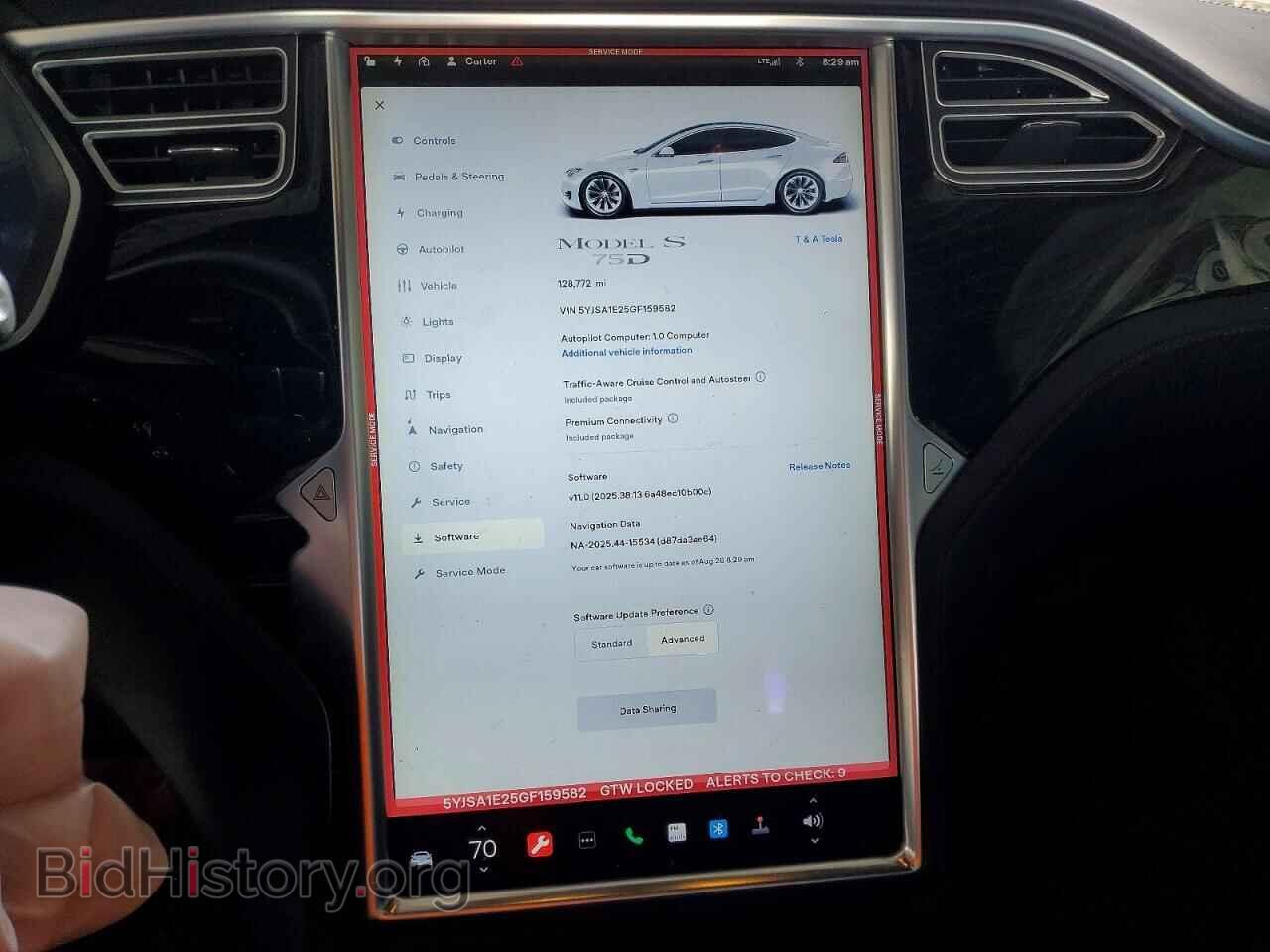 2016 TESLA MODEL S - VIN: 5YJSA1E25GF159582 - Photo 9