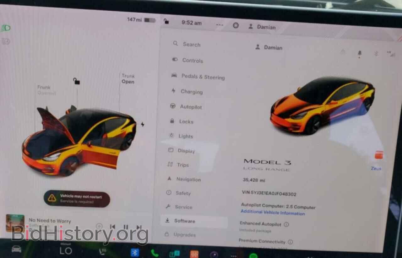 2018 TESLA MODEL 3 - VIN: 5YJ3E1EA0JF048302 - Фото 9