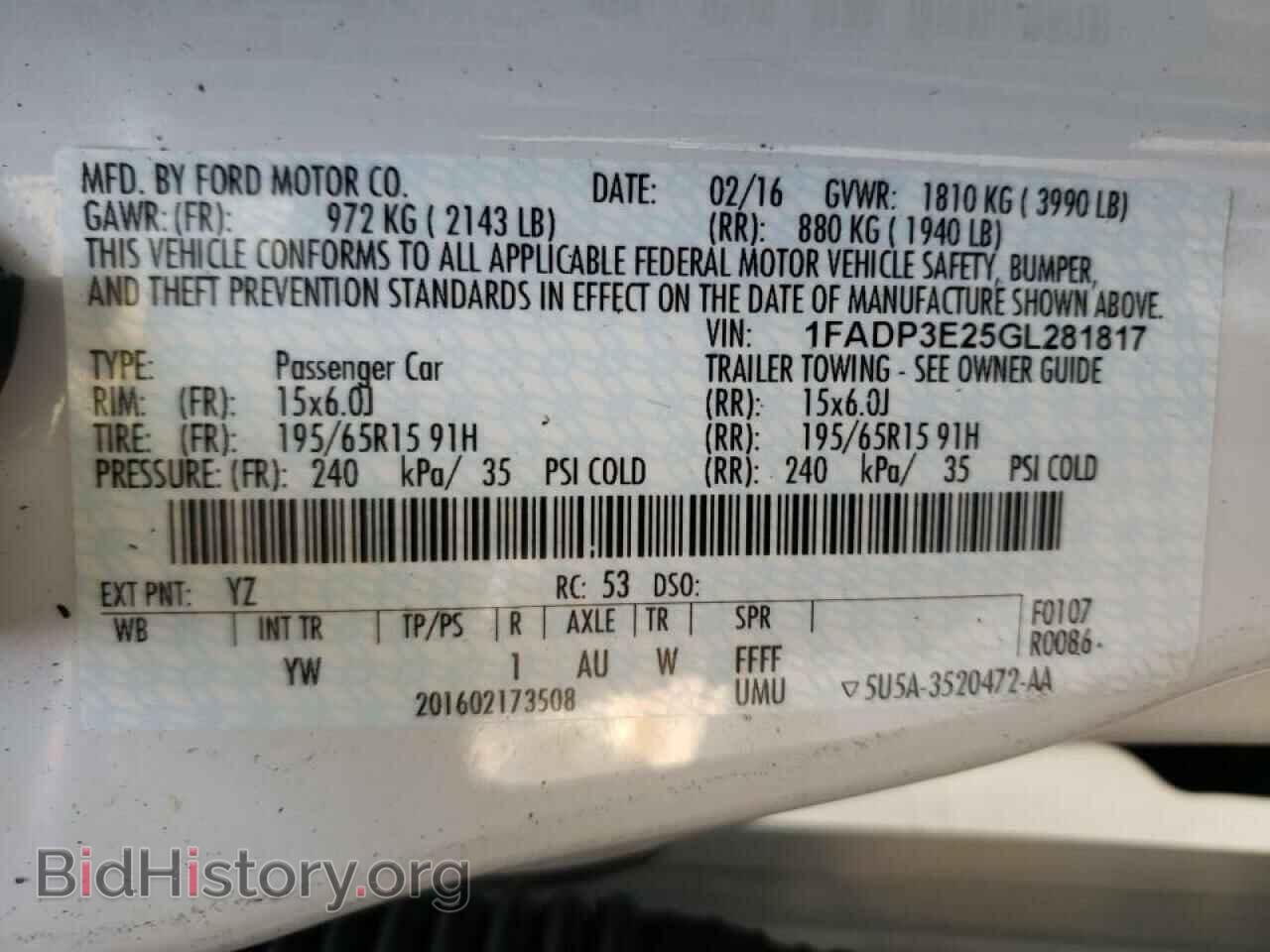 2016 FORD FOCUS - VIN: 1FADP3E25GL281817 - Photo 10